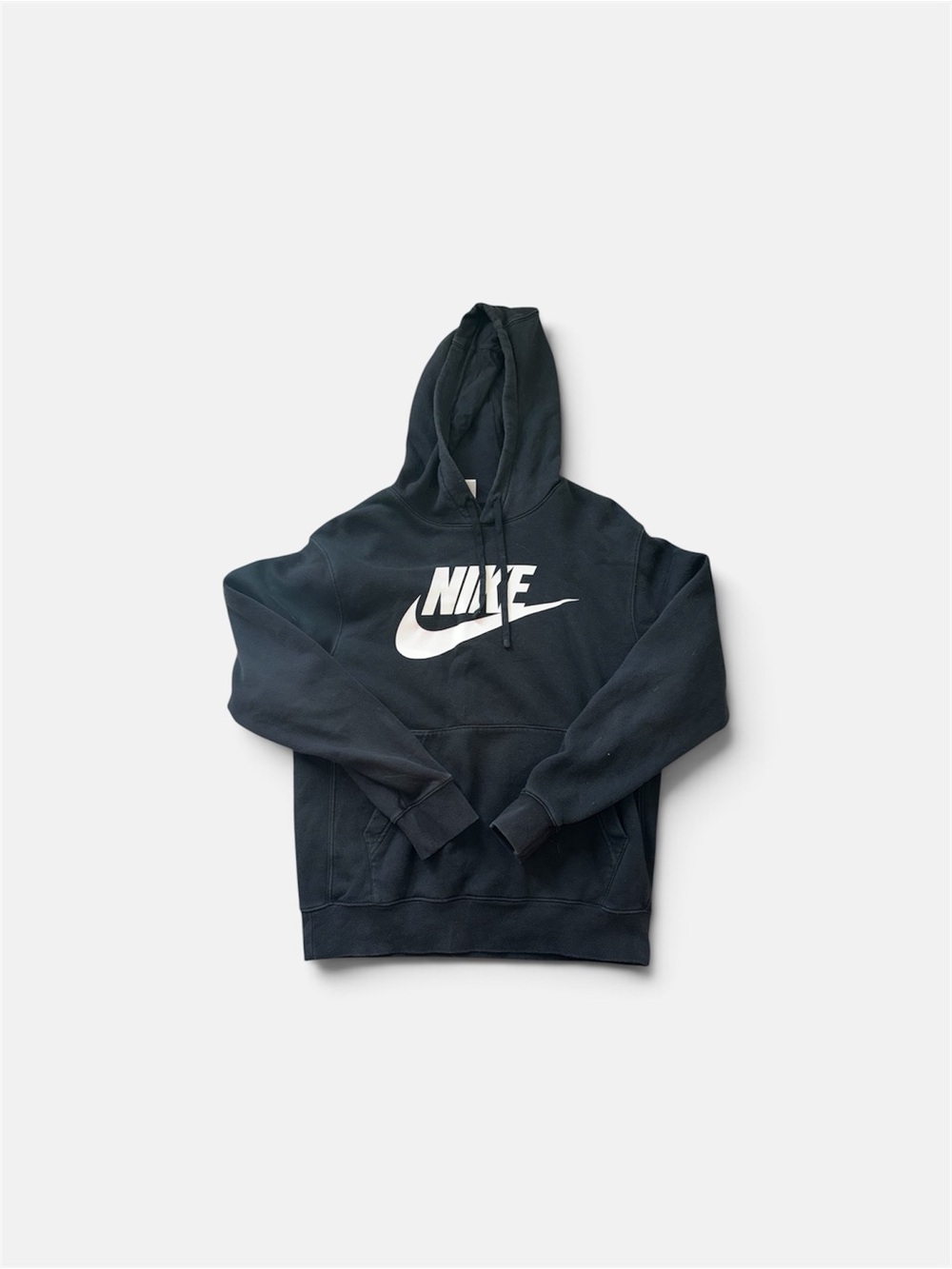 Nike Black Hoodie with White Swoosh Logo